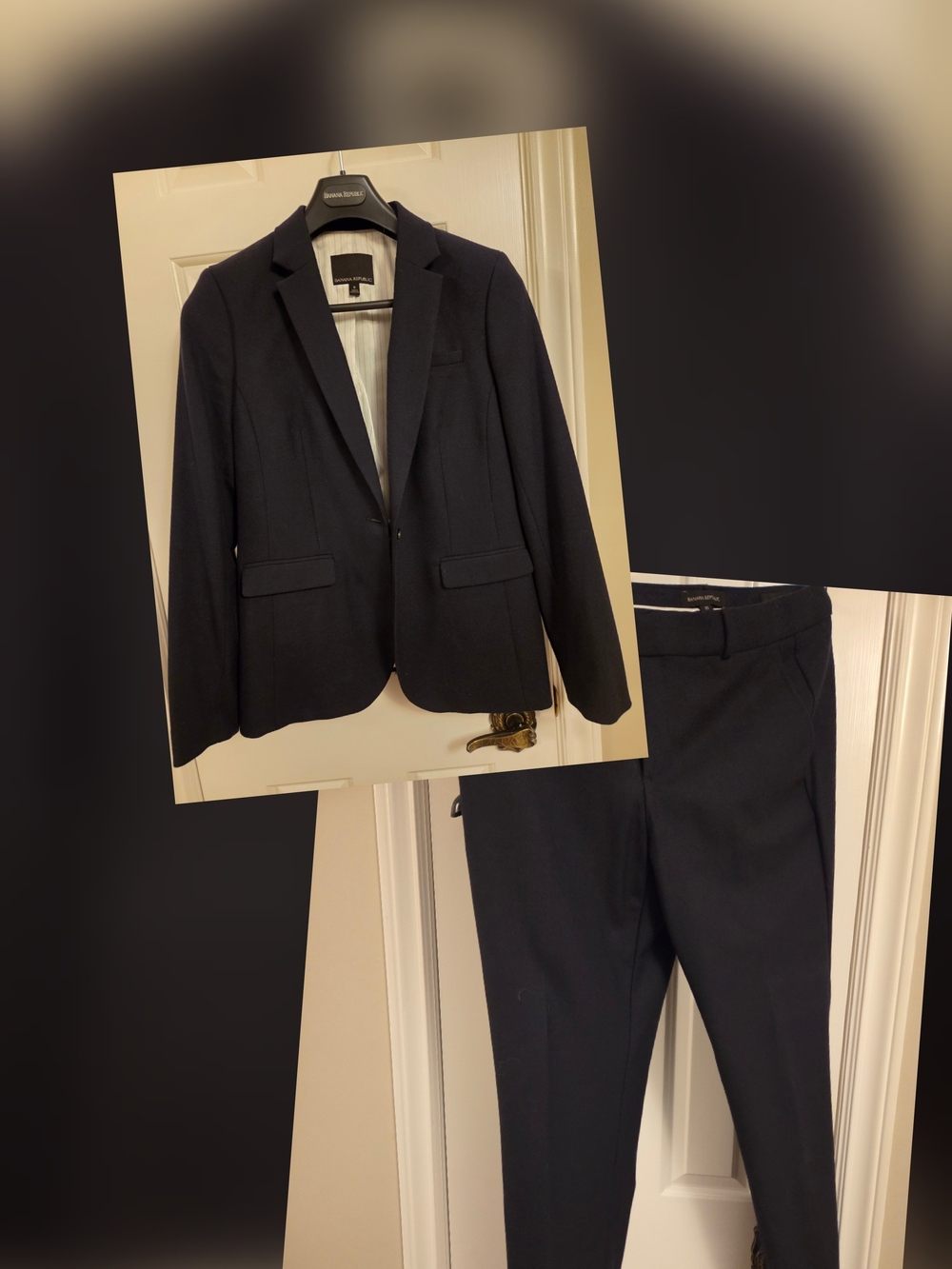 Banana Republic Navy Women's Blazer and Pants Set